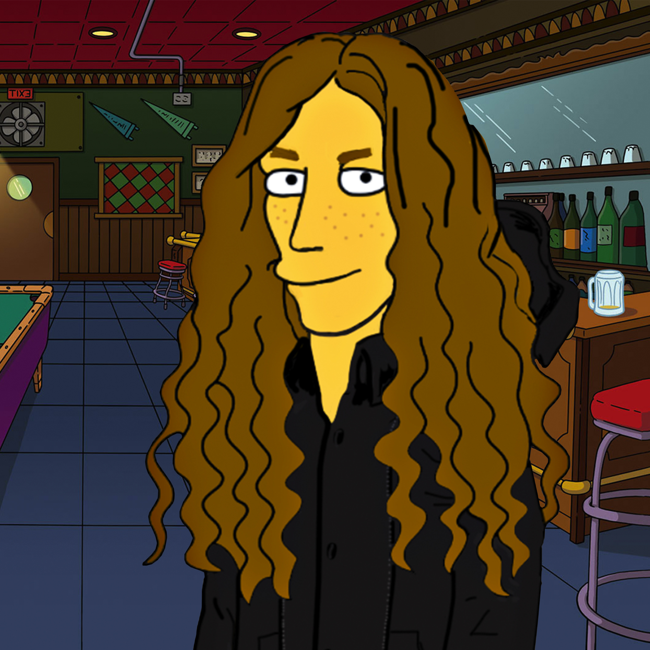 noah travis phillips the simpons moe's tavern interior